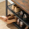 Shoe Bench Shoe Rack 2 Shelves Shoe Organiser Entryway Steel Structure Storage
