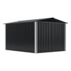 8 x 10ft Garden Shed Metal Apex Roof Outdoor Storage Tool Sheds Lockable Doors
