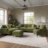 Olive Green Velvet 3 Seater Sofa - Payton SOF162