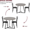 Dining Table for 2 – Round Kitchen Table with Metal Frame & Space Saving Design