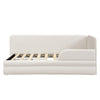 3ft Single Upholstered Daybed with Drawers Children Kids Junior Bed Frame Beige