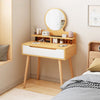 Dressing Table Vanity Desk W/ Mirror & Drawer Makeup Dresser Desk Open Shelf