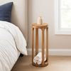 Wooden Round 23" Sofa Side End Table 2 Shelf Bedroom Night Stand Space Saving