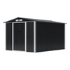 8 x 10ft Garden Shed Metal Apex Roof Outdoor Storage Tool Sheds Lockable Doors