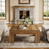 39.4-Inch Square Coffee Table for Living Room, Farmhouse Center Cocktail Table