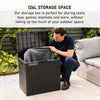 Lockable Outdoor Garden Plastic Storage Box 126L Weather Resistant Container Box