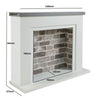 Electric Fireplace Suite with Black Stove & Flue - Endeavour Fires Farlington