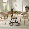 Round Dining Table for 2, 31.5'' Farmhouse Small Kitchen Table for Dining Room