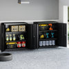 Metal Storage Cabinet with 2 Lockable Doors-Black