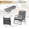 Folding Camping Cot with 6-Position Adjustable Backrest