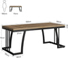160 cm Executive Desk, Large Office Computer Desk Writing Desk with Metal Frame