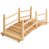 Garden Pond Water Bridge Wooden Stream Outdoor Feature Low Rail 140cm new