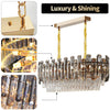 60cm Gold Plated Modern Crystal Chandeliers Lighting Pendant Ceiling Lamp 3Color