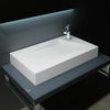 Bathroom Wash Basin Vanity Stone Resin Wall Hung Countertop Rectangle 800mm