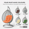 Hanging Egg Chair Cushion for Garden, Outdoor Swing Chair Seat Pad Cushion Round