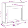 Fireplace Surround Grey Sonoma 100x30x87.5 cm Engineered Wood
