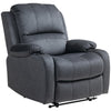 Recliner Armchair for Living Room, Recliner Chair with Cup Holder Black