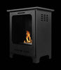 Koza Freestanding Biofireplace – Black Matte with Glass, Indoor - Garden - Patio