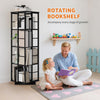 4-Tier Rotating Bookshelf, Bookshelf Tower, Freestanding Book Storage Rack