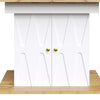 Extendable Dining Table, Telescopic Table 110-140cm with Storage Cabinet, White