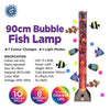 🔥90cm Colour Changing LED Sensory Mood Bubble Lamp Fish Water Tower Tube Floor