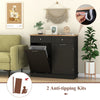 70L Kitchen Tilt Out Trash Cabinet Trash Can Cabinet-Black
