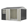 Garden Shed 10x10FT Steel Apex Tool Equipment Organize W/Window Door Anthracite