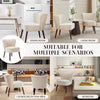 Modern Velvet Armless Accent Chair w/Adjustable Feet & Solid Wood Legs