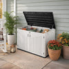 975L Outdoor Storage Box Garden Patio Plastic Chest Container Multibox with Base