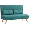 Click Clack Sofa Bed, 2 Seater Bed Settee for Living Room, Green