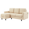 L-Shaped Sofa w/ Storage & USB Charging, LED Lights, Reversible Sofa Sectional