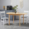 Foldable Dining Table, Solid Wood Drop Leaf Table, Natural