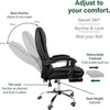 Executive Desk Chair 2Point Massage High Back Office Chair Swivel Computer Chair