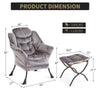 Comfy Lazy Chair with Footstool Relax Lounge Chair Accent Armchair Sofa Chair