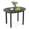 110CM Wooden Dining Table for 4-6 People Oval Kitchen Table-Black