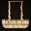 60cm Gold Plated Modern Crystal Chandeliers Lighting Pendant Ceiling Lamp 3Color