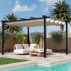 4x3m Metal Pergola Gazebo Patio Sun Shelter Retractable Canopy Patio Gazebo Shed