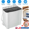 8.5kg Twin Tub Portable Washing Machine Compact Mini Laundry Washer Spin Dryer
