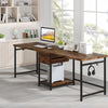 200 cm Extra Long Computer Desk, Double Writing Table Study Desk with 2 Drawers