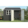 10x8FT Steel Apex Garden Shed Tool Equipment Organize W/Window Door Anthracite
