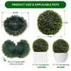 2Pcs Artificial Plant Topiary Ball,48CM Hanging Cedar Grass Ball for Garden