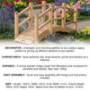 Woodside Wooden Decorative Garden Bridge Ornament for Ponds/Streams/Borders 1.2m