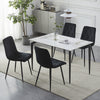 4/6X Dining Chairs Set Velvet Padded Seat Metal Legs Home Kitchen Office