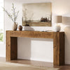 63-Inch Solid Wood Console Table, Farmhouse Entryway Sofa Table Behind Couch