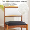 Wooden Dining Chair Set of 2 Upholstered Kitchen Chairs-Brown
