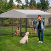 Large Outdoor Dog Kennel 10X10X6FT Cage for Playpen w/ UV Water Resistant Roof