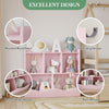 Kids Wooden Toy Storage Cabinet, Multi Shelf Bookshelf Organiser with Cubbies