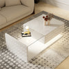 Modern LED Coffee Table High Gloss Wooden Drawer Storage Living Room Furniture