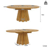 Extendable Round Dining Table Set Kitchen Oval Table for 4 People with 4 Chairs