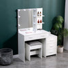 Dressing Table With 5 Drawers Mirror Stool Set Makeup Desk Vanity Table Bedroom